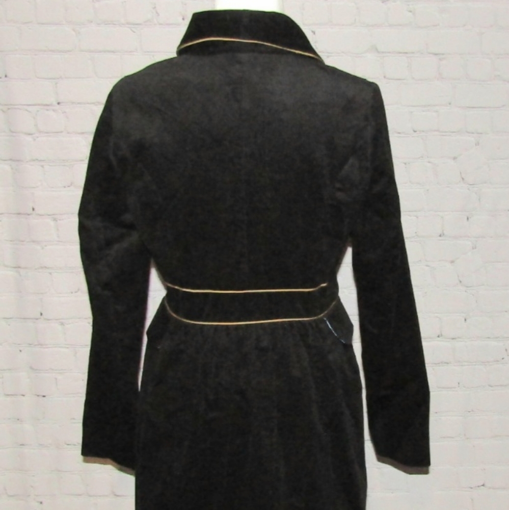 Doctor Who Hot Topic BBC Long Tardis Deep Navy Black Trench Long Coat NWT Medium - Picture 11 of 14